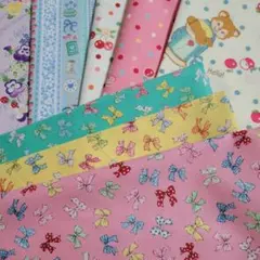 人気❣️有輪　松山敦子　30'sコレクション　はぎれ8枚セット　リボン　レトロ