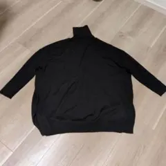 cocaブラック タートルネックニット