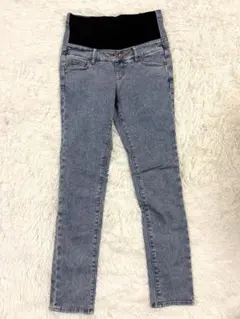 マタニティ ハイウエスト スキニーパンツ