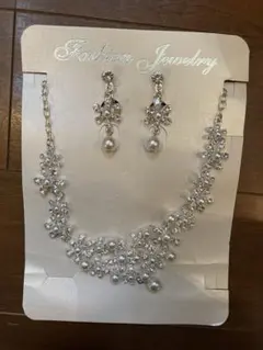 【美品】ウエディング_ネックレス・イヤリングセット