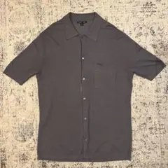 HELMUT LANG 本人期 シルクニットポロシャツ グレー 52のサムネイル
