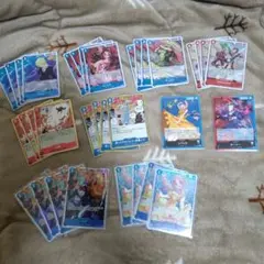 ワンピースカード 神の島の冒険 青赤ルーシーデッキ&青レベッカデッキパーツ