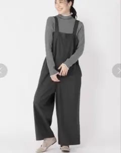 スタジオクリップ　ベアトップサロペットパンツ　オールインワン　縦長シルエット　F