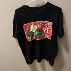 PEANUTS チャーリーブラウン Tシャツ ブラック L