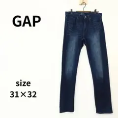 GAP　DENIM　ストレートデニムパンツ　31×32　ネイビー　2326