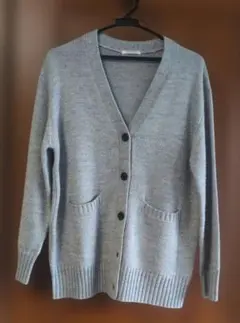 CINEMA CLUB グレー Vネックカーディガン M