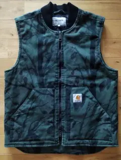 カーハートベスト　アーミーグリーン　Mサイズ Carhartt カーハート ダックベスト モスグリーン V02MOS USA製