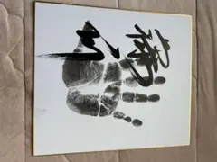 大相撲平幕藤ノ川関の手形サイン色紙のサムネイル