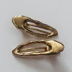 波型ゴールドヘアピン 2個セット