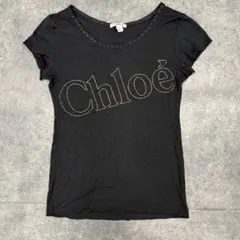 Chloe クロエ ロゴプリント Tシャツ 黒 y2k グランジ 平成ギャルのサムネイル