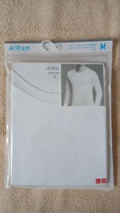 UNIQLO ユニクロ エアリズム クルーネックT(長袖) ホワイト Mサイズ