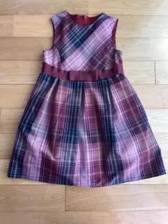 チェック柄ノースリーブワンピース