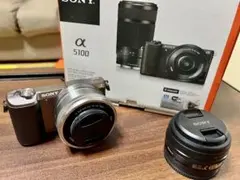 SONY A5100 + キットレンズ　＋　20mm f2.8レンズ　動作品