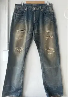 SWAGGER ヴィンテージデニム ダメージ加工 ストリート ヒップホップ 30 SWAGGER ヴィンテージデニム ダメージ加工 ストリート ヒップ