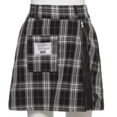 ラブトキシック　ジッププリーツチェック柄スカパン S 140