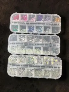 デコパーツ　デコストーン　ラインストーン　まとめ売り　×3