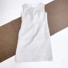 美品✨Rene tissue社 ラメツイードノースリーブワンピース 36 S