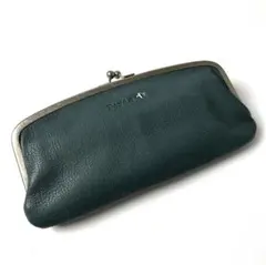 新品未使用【Peramペラム】がまぐち レザー長財布 ビーズ 本革 グリーン