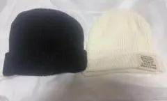 【匿名配送】ニット帽 ビーニー 2点セット