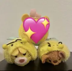【3体セット】プーさん ツムツム ハチ