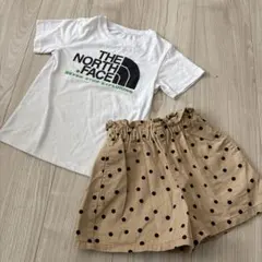 THE NORTH FACE Tシャツ　gu ショートパンツ　キュロット　女の子のサムネイル