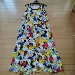 ミッキー ミニー ノースリーブ ロングワンピース