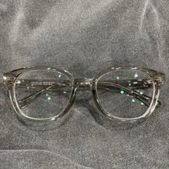 jins クリアプラスチックフレーム メガネ 53mm