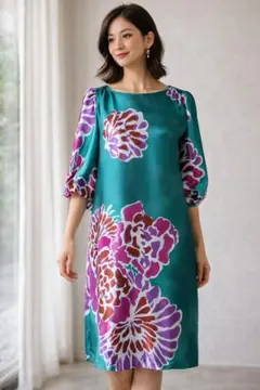 tibi❤シルクワンピ￥6,8万✨上品❤ひざ丈✨シルク100%❤M✨美シルエットのサムネイル