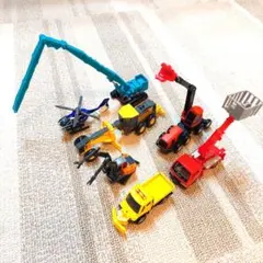 トミカ　働く乗りもの7点セット　ミニカーセット コマツ グレーダー ショベルカー