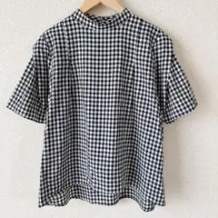 nest Robe 先染めリネンフリルカラー ギンガム ブラウス 2way - メルカリ