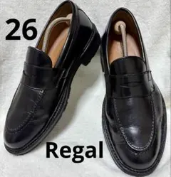未使用■REGAL WALKER【25.0】本革 レザー ローファー ブラック Regal Walker ローファー 幅広EEE（146WAH） | 靴のリーガル