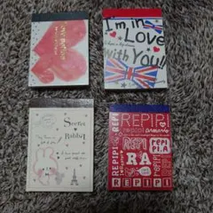 【平成レトロ】レピピアルマリオ他 ミニメモ帳 4冊セット