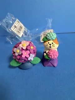 デコレコンコンブル　あじさいさん　フラワーにゃんこあじさいのサムネイル