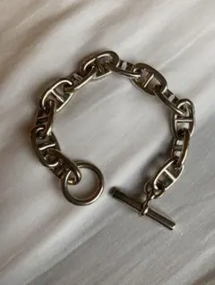 【高級】 シンプル シルバーアクセサリー ブレスレット 925 刻印 マンテル