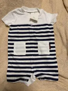 ストライプロンパース 70-80cm