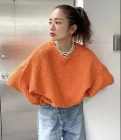 美品　ungrid カラーモヘヤ混ルーズニット