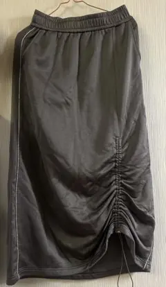 グレー ドレープロングスカート