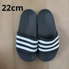 アディダス adidasサンダル 22cm 黒 スポーツサンダル