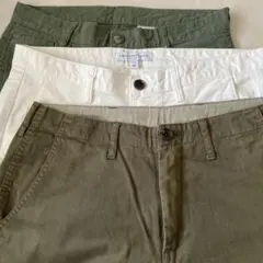メンズ綿麻パンツ3枚セット