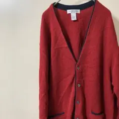 M*o様 ⑤赤いニットカーディガン　メンズXL