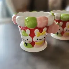 ウサギデザインデザートカップ3個セット