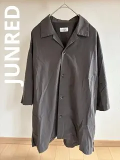JUNRED 半袖シャツ オープンカラー ブラウンSのサムネイル