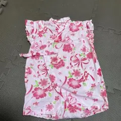 甚平 80センチお祭り 半袖 ロンパース 春 夏 花柄