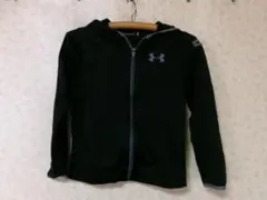 100124　アンダーアーマー　ジップアップパーカー　黒　YMD