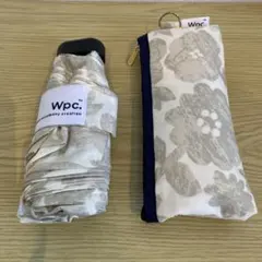 Wpc. 花柄折りたたみ傘 収納ケース付き