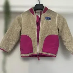 パタゴニア　幼児ジャケット 100cm ベージュ/ピンク