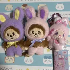 モンチッチ うさぎさんマスコット マイメロディ おそろいいちごリボンマスコット