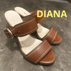 DIANA サンダル ブラウン 厚底 22.5cm - メルカリ