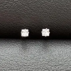 極小　キュービックジルコニア ピアス　スクエア　2ミリ　ステンレス　*1939