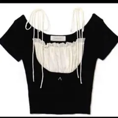 ANDMARY Mew frill tops ブラック アンドマリー 正規品 - メルカリ
